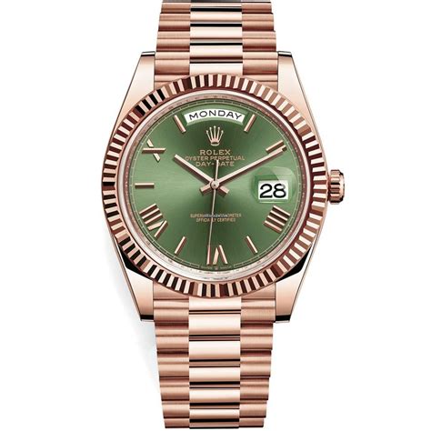 rolex oyster perpetual day date rose gold white face|Rolex watch day date price.